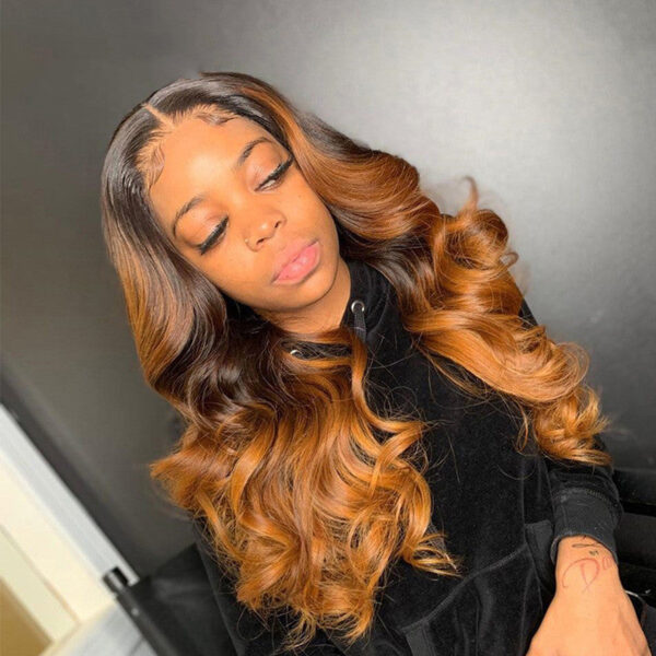 T-Shape Gradient Highlight Two Strands Of Wig Head Cover - Image 4