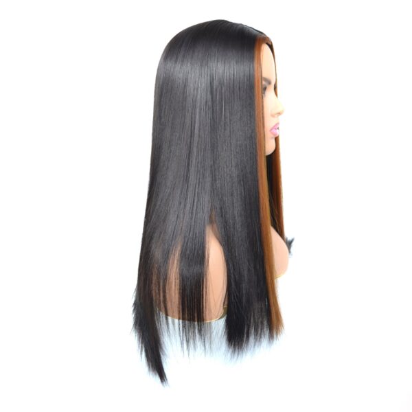 Real Hair Wig, Front Lace 13X5X1 Straight Highlight 1B 27 Hair Wigs - Image 6