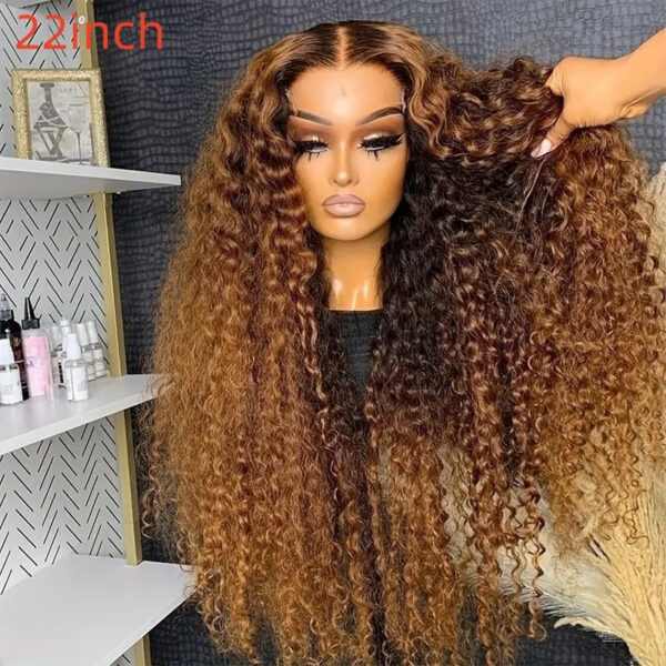 Small Volume Wound Tube Afro Long Curly Wig - Image 12