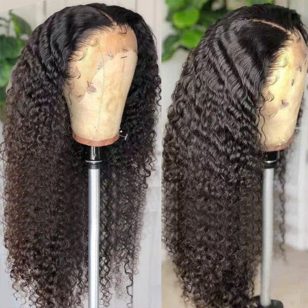 Deep Wave T Part Frontal Wig Human Hair Headgear - Image 5