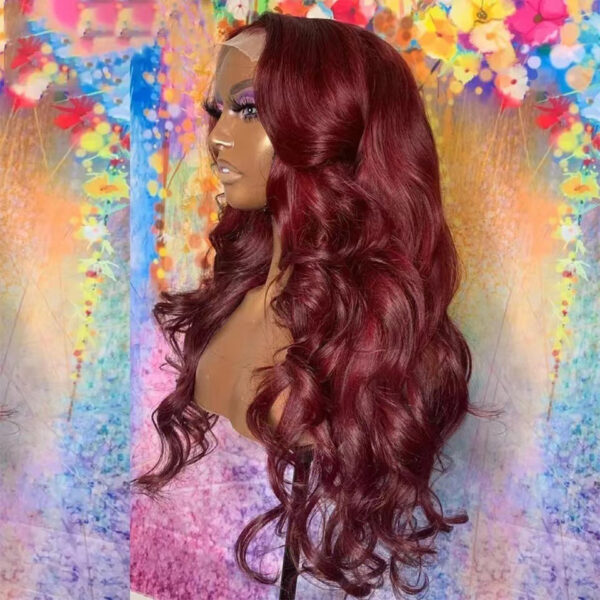 Long Curly Hair Light Blonde Big Waves African Women's Lace Wig - Image 8