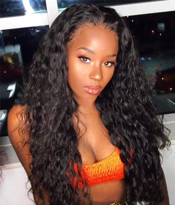 Hot Ladies Front Lace Chemical Fiber Long Curly Wig - Image 4