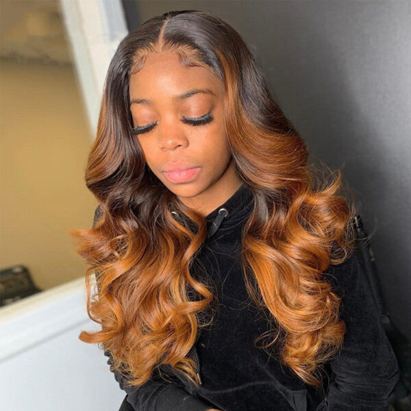 T-Shape Gradient Highlight Two Strands Of Wig Head Cover - Image 3