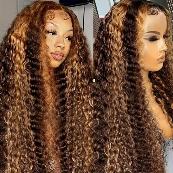 Small Volume Wound Tube Afro Long Curly Wig - Image 4