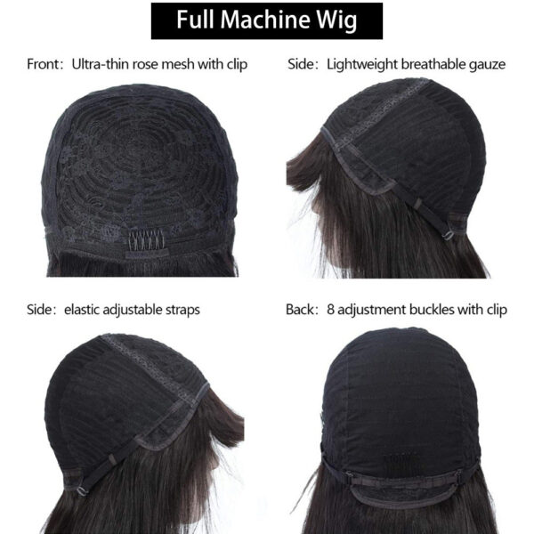 BOB Wig Full Mechanism Headgear Real Hair - Image 5