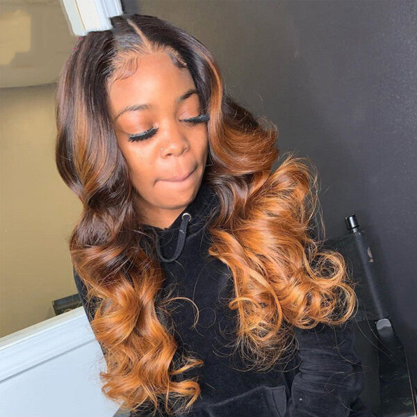 T-Shape Gradient Highlight Two Strands Of Wig Head Cover - Image 5