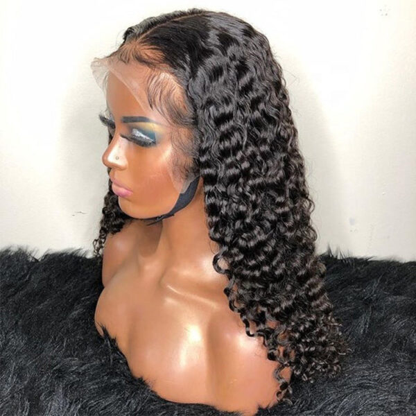 Fashionable Synthetic Headband With Black Long Curly Hair - Image 3