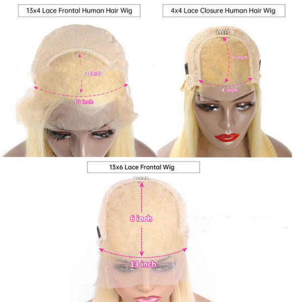 Piano Color Highlight P1bGrey Highlight Straight Wig Human Hair Wig - Image 2